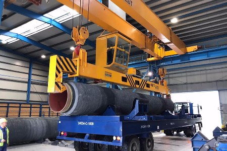 Concrete weight coating begins for Nord Stream 2 pipes